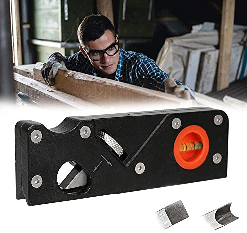 Holzbearbeitungskanten-Eckhobel, 45 Grad Schrägkante,manuelle Hobel, verstellbare Fasenhobel, Anfasen und Trimmen, Trimmhobel, Fasenhobel,Handhobel für Holzbearbeitung (schwarz)