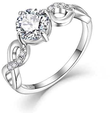 starchenie Versprechen Ring 925 Sterling Silber Geburtsstein Unendlichkeit Ringe für Damen