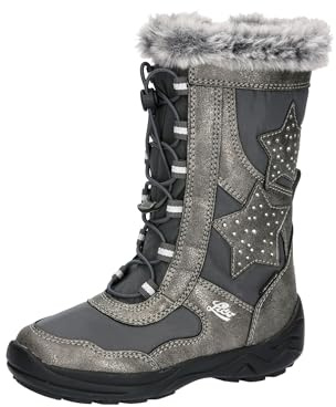 Lico Mädchen Cathrin Schneestiefel, Grau Silber, 33 EU