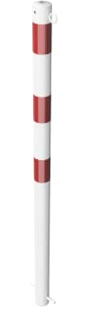 Absperrpfosten mit 1 Öse, ortsfest, zum Einbetonieren, aus Stahlrohr Ø60 mm, verzinkt und beschichtet, Gesamtlänge 1300 mm