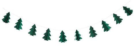 Levemolo 2stücke Weihnachtsbaum Girlanden Papier Banner Dekorationen Für Festliche Anlässe Leichte Und Tragbare Hängende Weihnachtsdeko Für Zuhause Café Und Restaurant