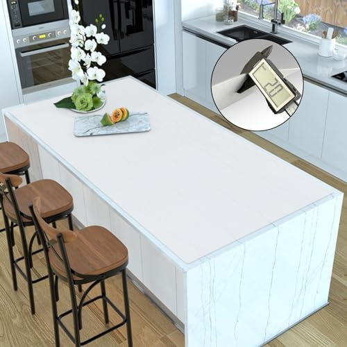 Silicone Mats for Kitchen Counter, 47.3x23.6x0.08 Largest Heat Resistant Mat Kitchen Island Waterproof 2MM Thick Countertop Protector Mat Nons-slip Extra Large Counter Mat (Semitransparent)