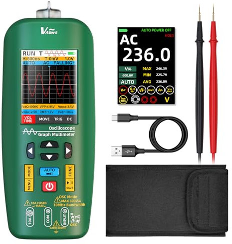 BSIDE O1 Multimeter Digital mit Oszilloskop Signalgenerator 4 Ergebnisse Farbdisplay TRMS Handheld Oscilloscope 10Mhz Datentransfer Auto Kalibrierung Spannung Strom Messgerät für DIY Audio Automotive