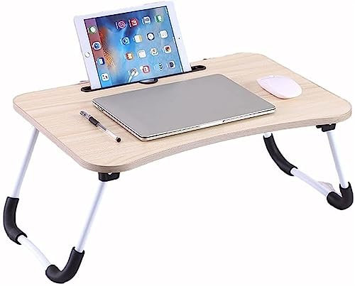 Lap Desk Fällbart ställ Multifunktionsplatta med frukostbricka for att äta, bärbar dator Läsa Skriva på soffan (Color : Bianco)