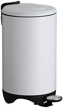 Cestino spazzatura Pattumiera a pedale Pattumiera domestica con coperchio Pattumiera da cucina e bagno in acciaio inossidabile da 12 litri / 3 galloni (11 * 17,7 pollici) Pattumiera Rotonda ( Color :