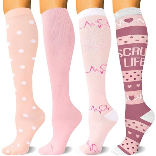 CAMPSNAIL Kompressionsstrümpfe Damen und Herren Bunte Stützstrümpfe Kompressionssocken für flug Sport Reisen Laufen