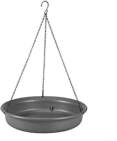 Alanmoship Hängende Vogeltränke für den Außenbereich, Vogeltränke, hängende Vogelfutterschale, Garten-Vogeltränke zum Aufhängen von Vogelfutterstation zieht Vögel in den Außenbereich an