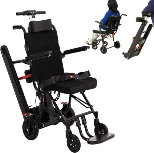 HZWJD Oruga Eléctrica para Silla De Ruedas para Escaleras,Elevadores Eléctricos para Escaleras,Silla De Ruedas Eléctrica Plegable Y Liviana para Subir Escaleras,Batería De Litio De 13 A 13ah