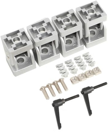 TABODD 4 Stück Gelenkverbinder 3030 Nut 8, 180 ° Einstellbarer Winkelverbinder Aluprofil Gelenk Verbinder aus Zinklegierung mit Klemmhebel für Aluprofil 30x30,