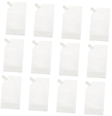 HOLIDYOYO 12pcs Flasks Reusable Drink Pouches Juice Bags Squeeze Design for Outdoor Activities