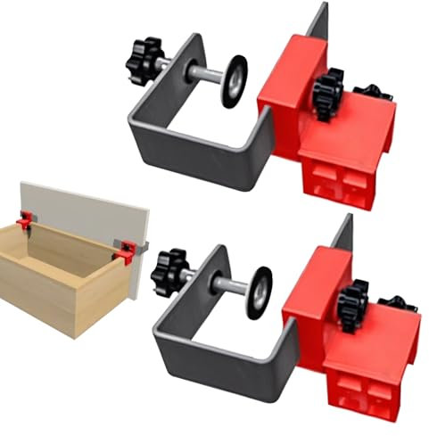 Youngwier Serre-joints pour Façades de Tiroir - 2 Pièces Serre-Joints En C De Fixation | Outils D'Installation Pour Meubles, Étau De Serrage Pour Armoire, Accessoires Pour Outils Électriques Et