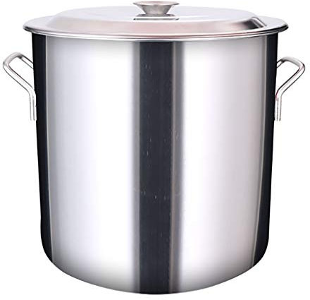 GXXINGIN Olla sopera de Acero Inoxidable para Uso doméstico o Comercial, con Tapa, para estofado, para Cocina de Gas o de inducción (10-90 l). Olla sopera (tamaño: 12 l)