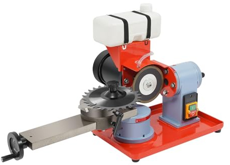 Fyssnn Affûteuse de lame de scie électrique 250 W avec refroidissement à eau, 2800 tr/min – Appareils d'affûtage électrique avec angle réglable (± 20°) pour le travail du bois, l'atelier de bois et la