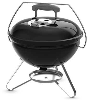 Weber Smokey Joe 14 Kohlegrill – tragbarer kompakter Kohlegrill mit Tuck‑N‑Carry® Deckelschloss und langlebigem Porzellan emailliertem Finish zum Kochen im Freien