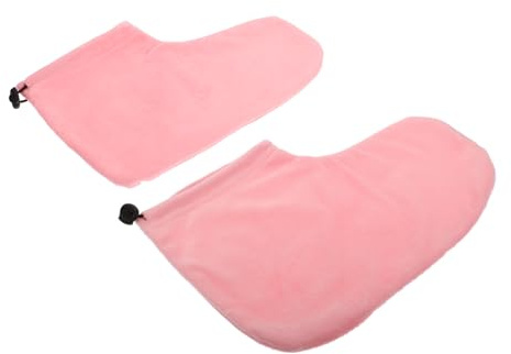 Copripiedi per Terapia con Paraffina, 1 Paio, Cotone e Peluche Rosa | Salone e Casa, Leggero e Confortevole, Favorisce il Microcircolo, Migliora Assorbimento, Stimola i Tessuti
