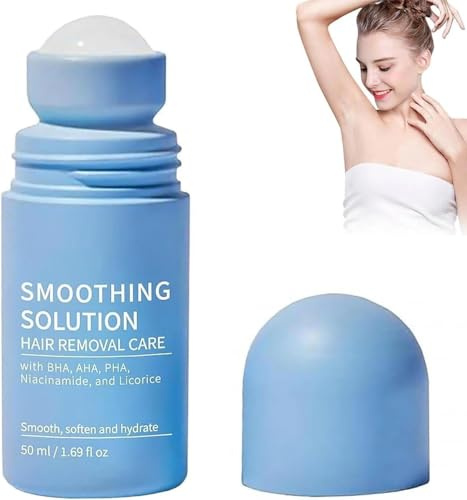 Soluzione lisciante per brufoli da barba – siero niacinamide contro peli incarniti, applicatore per scooter, cura contro peli incarniti sulle ascelle e sull'addome, adatto per uomini e donne (1 pezzo)