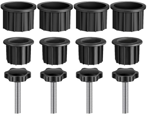 BCOATH Cache-Anneaux pour Trous de Base de Parasol de Terrasse Pièces Détachées Plastiques Résistantes aux Intempéries Lot de 12 Set de Embouts de Rechange pour Tube de Mât de Parasol