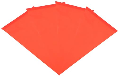 DIYEAH 4 Pezzi Bandiere di Sicurezza per Bicicletta in PVC Riflettente 21X42X42 CM Supporto 6 MM Accessori per Ciclismo e Segnalazione Visibile per Attività All’Aperto
