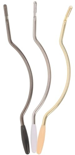 ABOOFAN Brazo de Trémolo Curvado para Efectos de Vibrato y Cambio de Tono para Guitarra Eléctrica 3 Piezas de Acero Inoxidable Goma en Sistemas de Puente