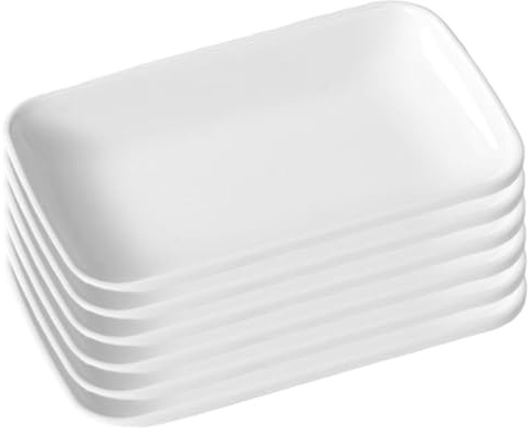 6Pcs Rectangular Ceramic Baking Dish 7.5x4.7x0.8 inch Oven Microwave Air Fryer Safe Lasagna Pan