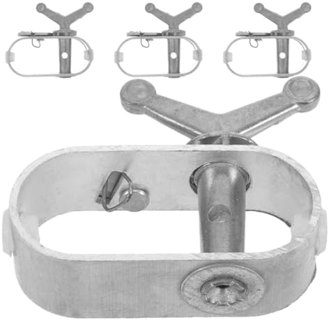 Mikikit 4 Pezzi Tendifilo per Recinzione in Acciaio A3 Argento, Strumento Facile da Usare per Coperture e Sistemi di Recinzione, Mantiene i Fili Stabili e Saldi