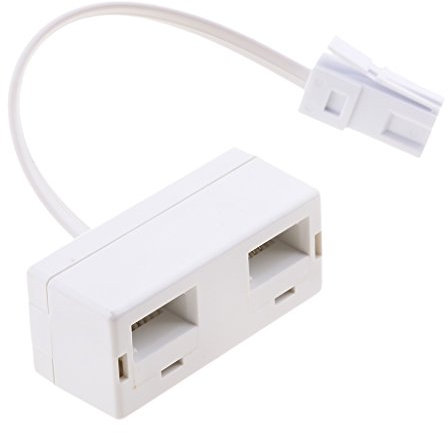 Sharplace UK RJ11 Plug Male to (UK) RJ11 Female Telephone Socket Adapter, Telephone Double Adaptor Splitter FAX /