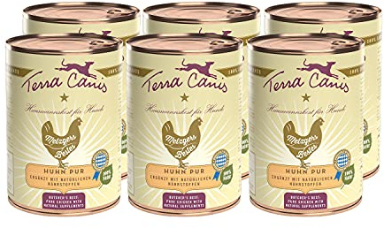 Terra Canis Poulet Pur, Metzgers Bestes Nourriture pour Chiens, 6x400g