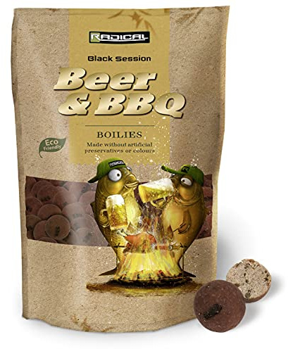 Radical Qualitäts Beer & BBQ Ø 16mm Boilies Angelköder Karpfenangeln Karpfen Zubehör, Braun