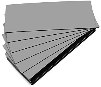 Magnet-Etiketten, Farbe Hellgrau, Länge 5 cm, Breite 4 cm, 25 Stück