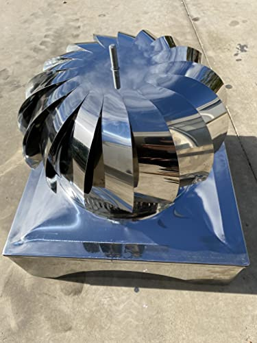 Fumaiolo comignolo radiante girevole terminale INOX (42x42cm)