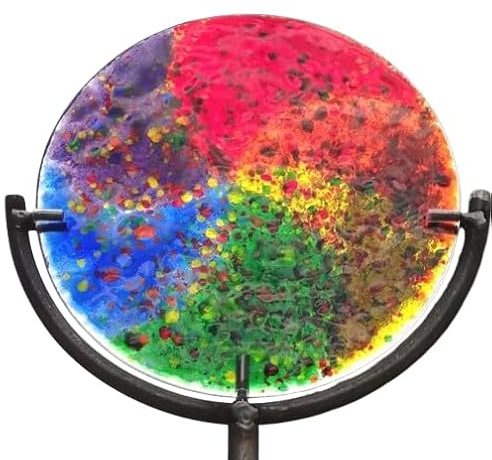 Galaxie der Farben. Skulptur aus Glas und Metall Design Galaxie der Sonnen