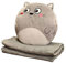 YGMXZL Couverture et Oreiller de Voyage,3 en 1 Oreiller Multifonctionnel et réchauffeur et Couverture de Mains,Combinaison de Couverture de Voyage pour Voyage,Camping ou Bureau (Chats, L)