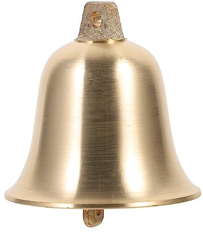 SEWACC Messingglocke Bauernglocke Mini-glöckchen Kleine Glocken DIY-hochzeitsdeko Glückswindspiele Partykrachmacher Anti-verlorene Glocken Chorhandglocke Runder Mund Glocke Aus