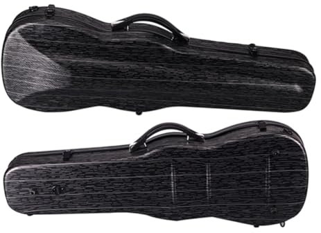 HDYNUZ 15 16 Bratschenkoffer, Hartschalenkoffer aus gemischter Kohlefaser, tragbar, leicht und robust, mit Tragegurten (Color : Mesh Black, Size : 15.5inch)