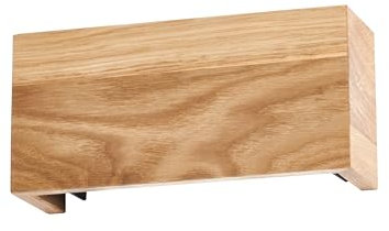 Fischer & Honsel Wandleuchte, SHINE-WOOD | eiche natur geölt/sandschwarz | Holzblende| B: 21,00 cm, H: 10,00 cm, Ausladung Wand: 7,00 cm| 6x LED 1,5 Watt 2700 K | 1200 lm | EEG: G | 30574