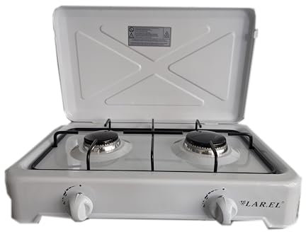 FORNELLO DA CAMPEGGIO LAR.EL 2 FUOCHI BIANCO GPL