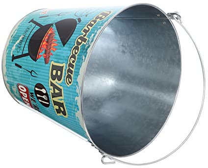 Décorations extérieures Seau à glace vintage Seau à vin Seau à champagne en fer Seau à bouteille de bière pour garder la glace pour les boissons glacées Refroidisseur de boissons Fêtes Pique-niques Dé