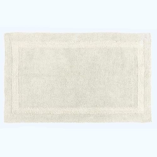 HOMESCAPES Tappetino da bagno extra large 1600 g/m², super morbido, 100% cotone, reversibile, antiscivolo, lavabile, super assorbente, asciugatura rapida, 70 x 120 cm, colore: crema