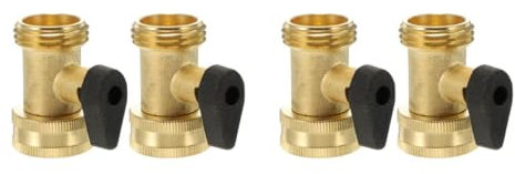 Artibetter 4stücke Messing Garten Schlauch Absperrventile Mit Ergonomischem Griff Zum Einfachen Umstellen Von Wasserfluss Und Schlauchanschlüssen