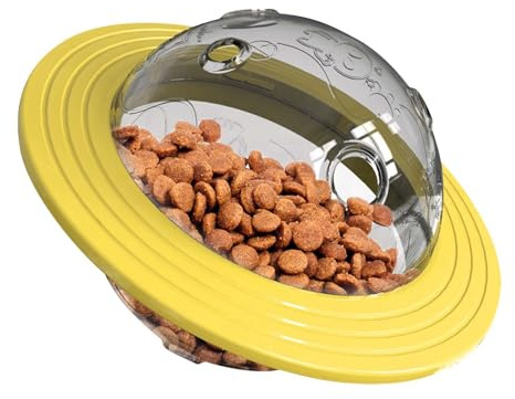 Welpenspielzeug Hundefutterspender, Hundefutterspender, Tierfutterspielzeug, Futterspielzeug, Puzzlespielzeug, Futterspender, Spielzeug, Hundepuzzle, Futterspender, (Yellow, 11.2x16.4x16.4cm)