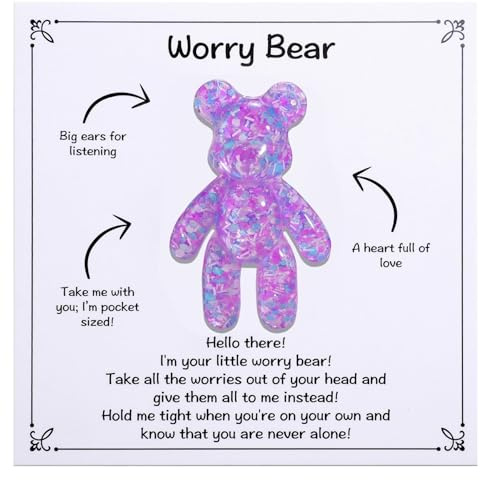 Pocket Hug Gift, A Little Pocket Hug Bear with Pocket Hug Card, Pocket Hugs for Friends, Cute Bear Pocket Hug Keepsake Ornament, Thinking of You Gifts for Birthday Wedding