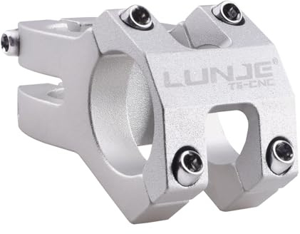 Azarxis Vástago de Manillar de Bicicleta 31,8mm 25,4mm Potencias MTB Aleacióm de Aluminio para Ciclismo Bicicleta de Montaña de Carreras BMX (Plateado, 31,8mm)