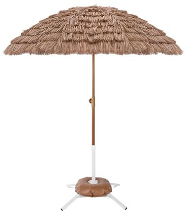 Parasol Balcon, Parasol Paille de Jardin Exterieur Inclinable, avec Sac de Transport, Idéal pour Jardin, Balcon, Plage, Terrasse(2M)