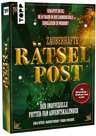 Zauberhafte Rätselpost: Der inoffizielle Potter-Fan-Adventskalender, Rätsel-Spiel über 24 Tage, Escape-Room-Spiel vor Weihnachten ab 14 Jahre für 1–5 Personen