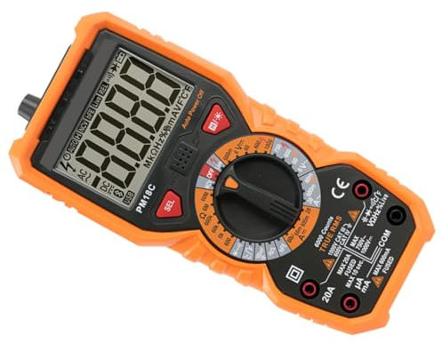 Vaguelly Professionelles Digitales Multimeter Pmc Handliches Messgerät Mit Hoher Genauigkeit Abs-feuerfestes Gehäuse Intelligenter Antiverbrennschutz Multitool Für Spannung Widerstand Kapaz
