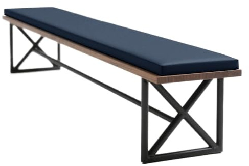 WLXFF Leder Bankauflage mit Reißverschluss, Waschbare Bierbankauflagen Gepolstert Auflage bankauflage Outdoor sitzauflagen gartenmöbel für Biertisch,No9,110X25X3CM