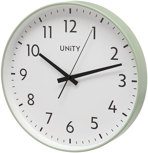 Unity Fradley tyst väggklocka modern grön 30 cm