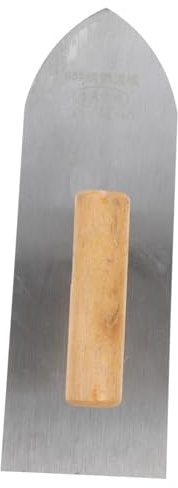 FIXOSHEE Llana De Acero Inoxidable Para Albañil y Hormigón Certificada, Herramienta Manual Resistente Mango De Madera, Apta Para Construcción y Acabado, 1 Unidad