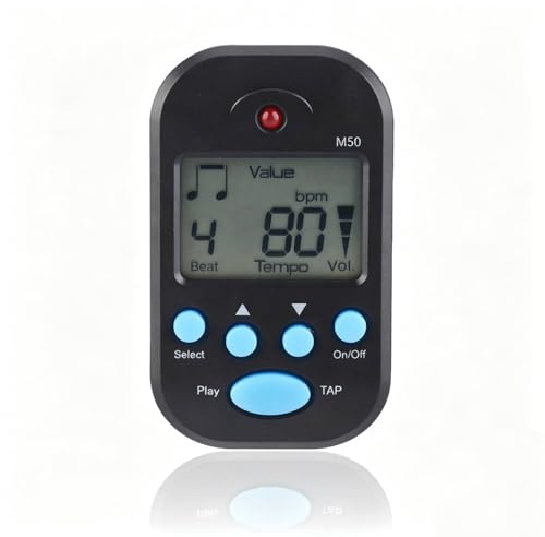 Métronome numérique, Mini métronome numérique, mini métronome électronique LCD rechargeable, voix humaine, volume réglable, métronome portable M50 pour piano,guitare, flûte,violon,batterie