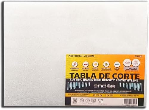 TABLA DE CORTE POLIETILENO 400x300x20 mm BLANCA